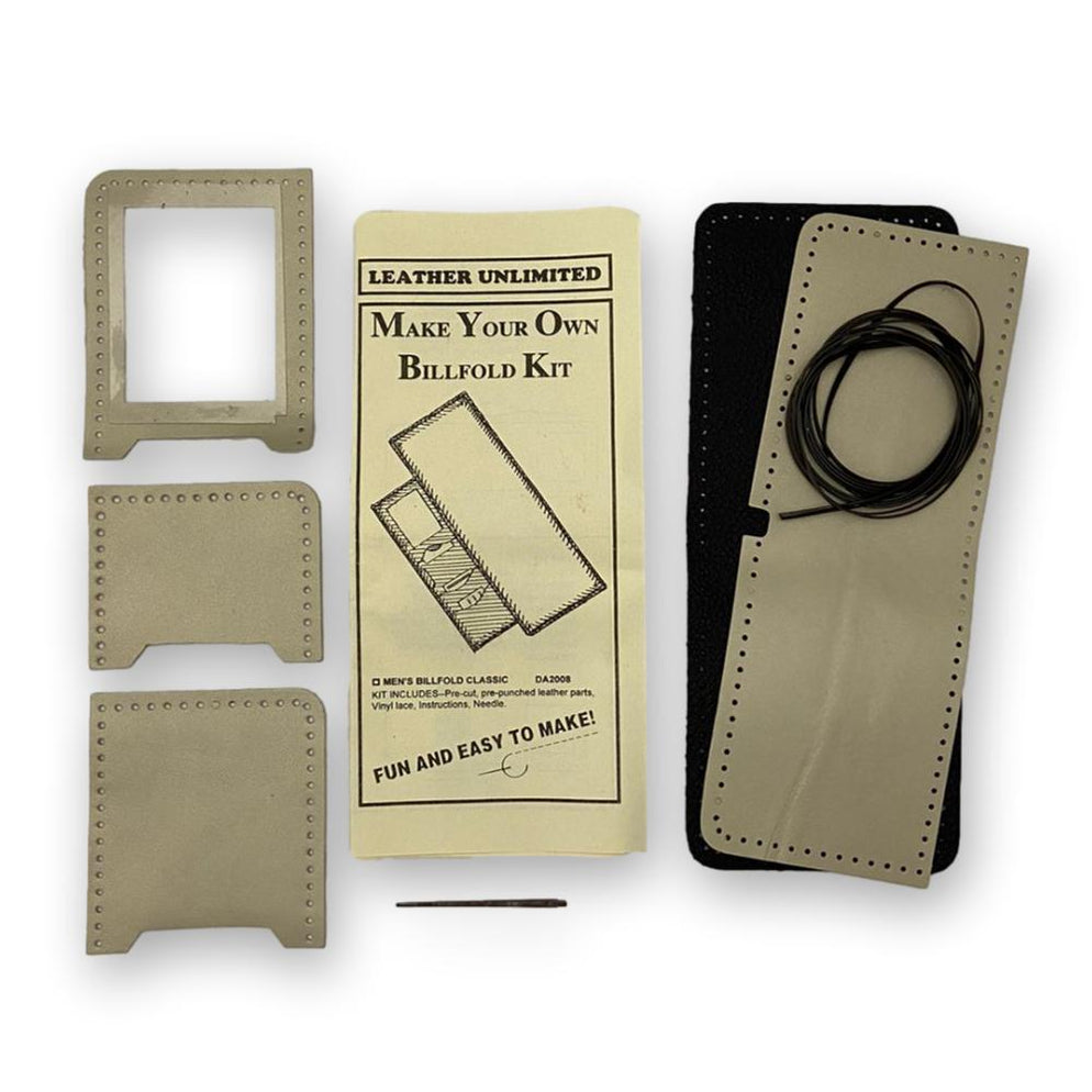 Make Your Own Leather Billfold Wallet Kit DIY Leather Accessory Me