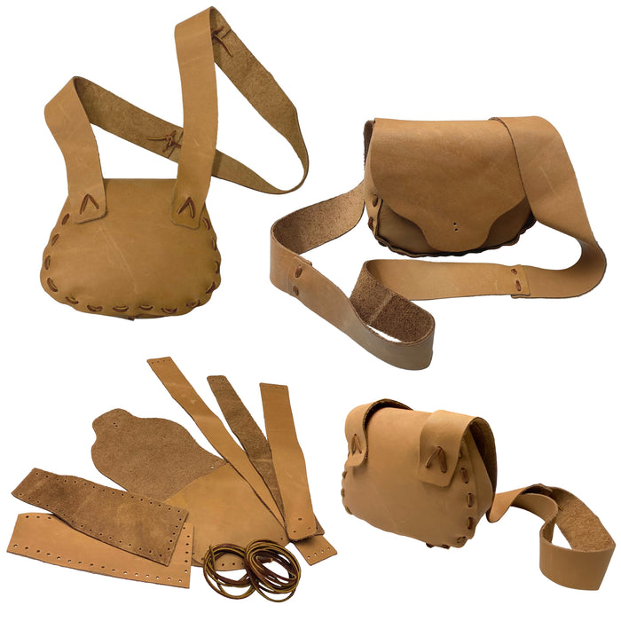 Make Your Own Leather Possible Bag Kit - DIY Rustic Cross Body Satchel - Mountain Man Wilderness Muzzleloader Pouch - Shooting Bag Craft