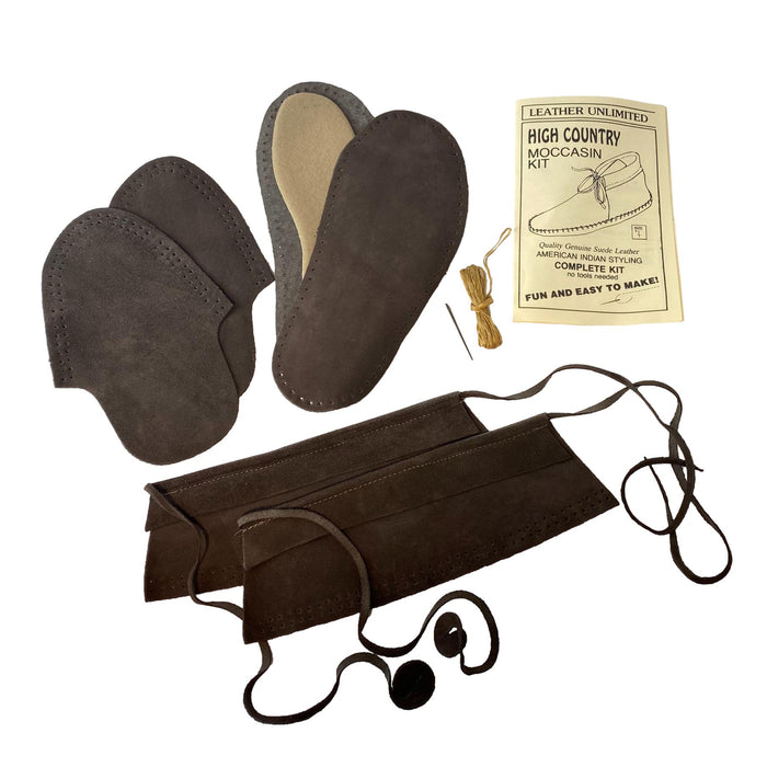 High Country Handmade Moccasin Leather Craft Kit - Make Your Own Moccasins - Men - Women - DIY Leathercraft Project