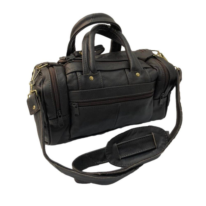 Leather Duffle Bag - Zipper Travel Tote - Weekend Bag for Men & Women - Large - Medium - Small - Black - Brown - Tan