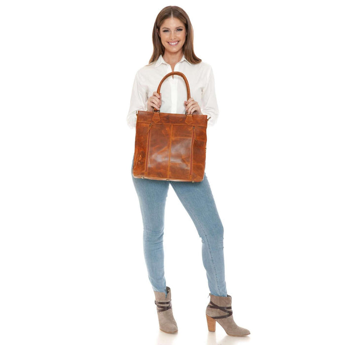 Cheetah Tooled Tote - Hair On Hide Large Purse