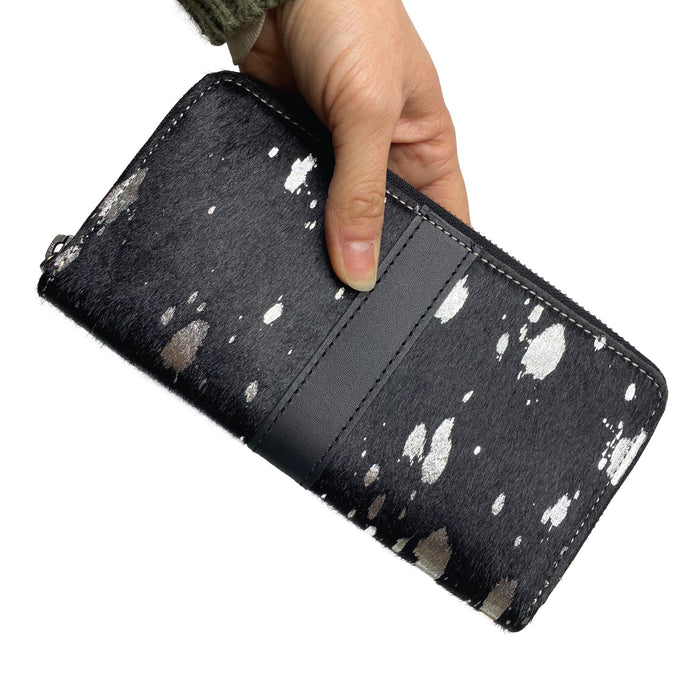 Hair on Hide Zipper Wallet - Printed Design Clutch Wallets