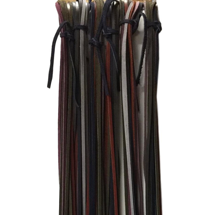 5 oz Leather Lace Cord- Assorted, Black and Browntones Colors 3/16" wide