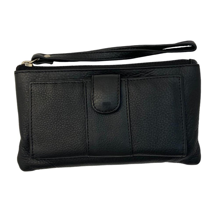 Genuine Cowhide Leather Clutch Wallet Zipper Purse
