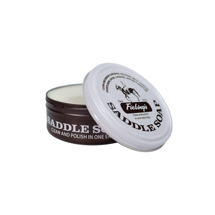 Fiebing's White Saddle Soap 3.5 oz Tin - Clean, Soften & Preserve Leather