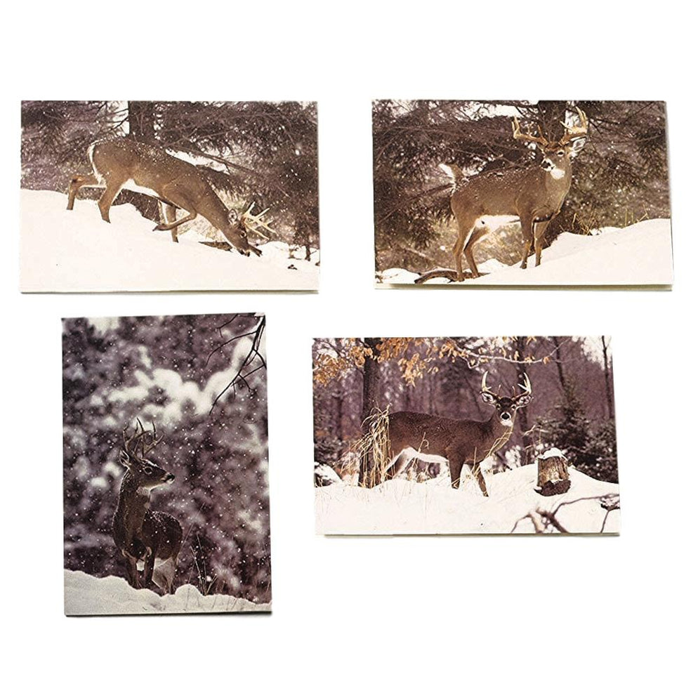 Deer Hunter Greeting Cards - Whitetail Deer Stationary Note Cards - 4 ...