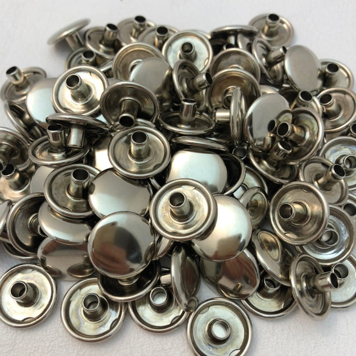 100 Heavy Duty Nickel Snaps for Leather Crafts