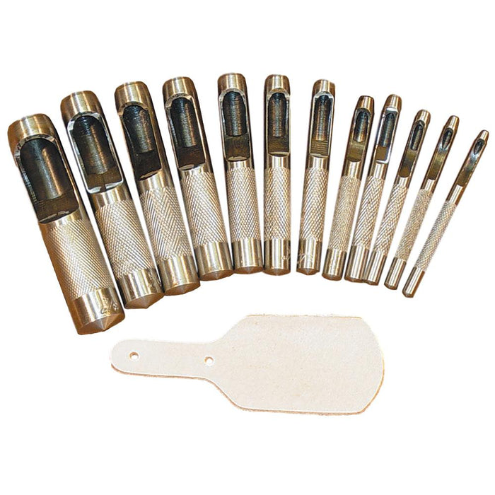 High Carbon Steel Drive Punch 12 Piece Leather Craft Tool Set
