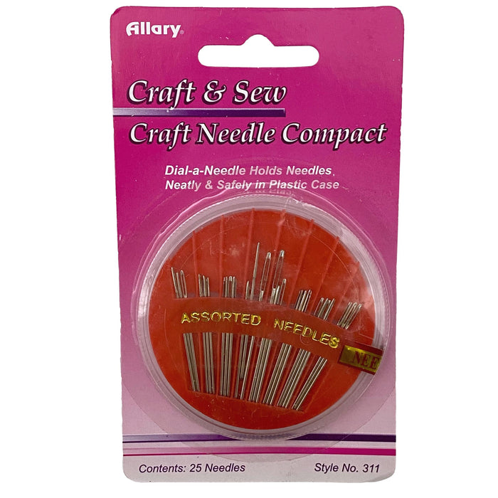 25 Piece High Carbon Steel Craft and Sewing Needles Set