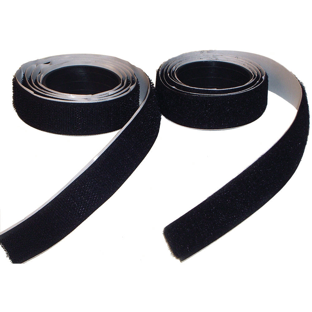 Velcro Sticky Back General Purpose Adhesive Fasteners, Black Strips - 4 sets