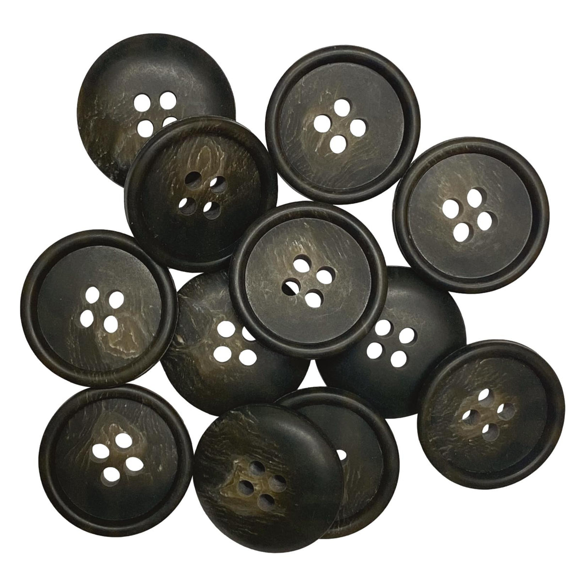 One Dozen Marbled Brown Buttons - 7/8 Nickle Sized Wood-like Brown Bu —  Leather Unlimited