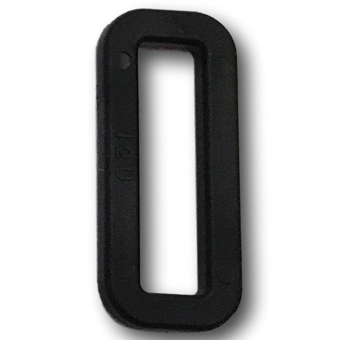 1" Square Ring Slot - Black Nylon Hardware - 100 Pack