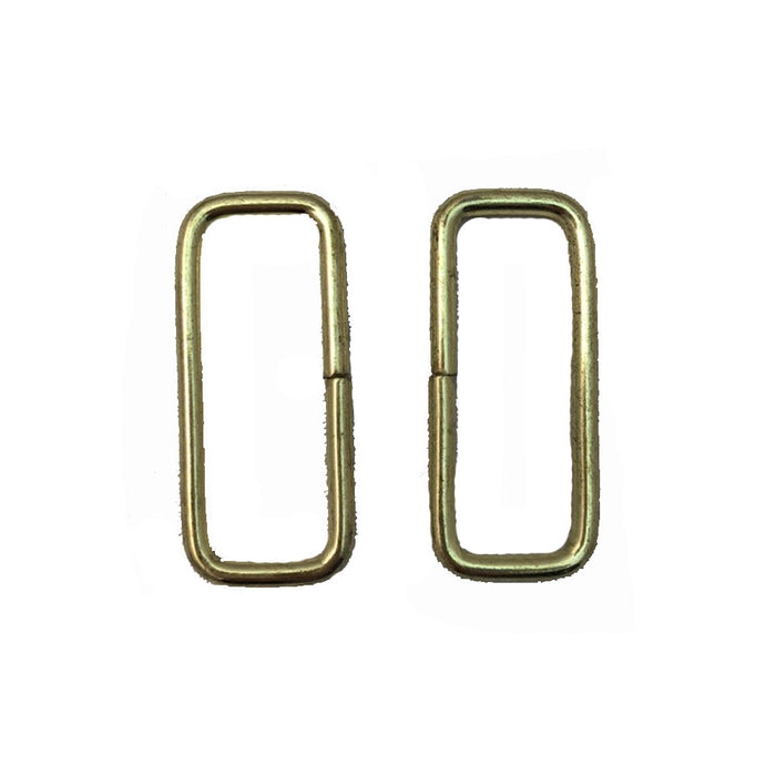 Steel Rectangle Rings - 0.5" x 1.5" - 12 Pack