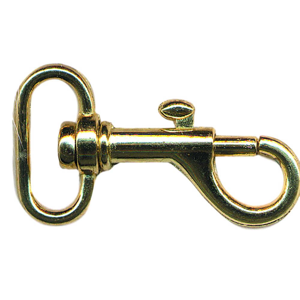 Brass Plated Snap Hook Rounded Rectangle Ring - 0.75" x 1.75" — Leather ...