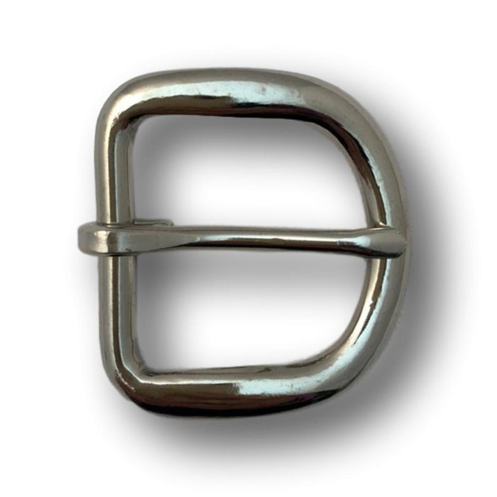 Economy Nickle Rounded Belt Buckle - 1.25" - 1"