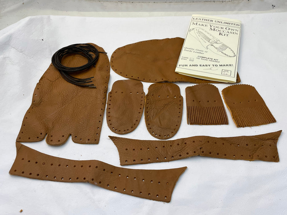 Make your own Moccasins - DIY Leather Moccasin Craft Project - Men - Women - Children - Infant - Handmade Moccasins Kit