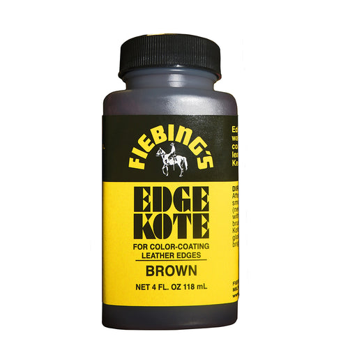 Fiebing's Edge Kote, 4 Oz. - Color Coats Leather Edges - Dark Brown