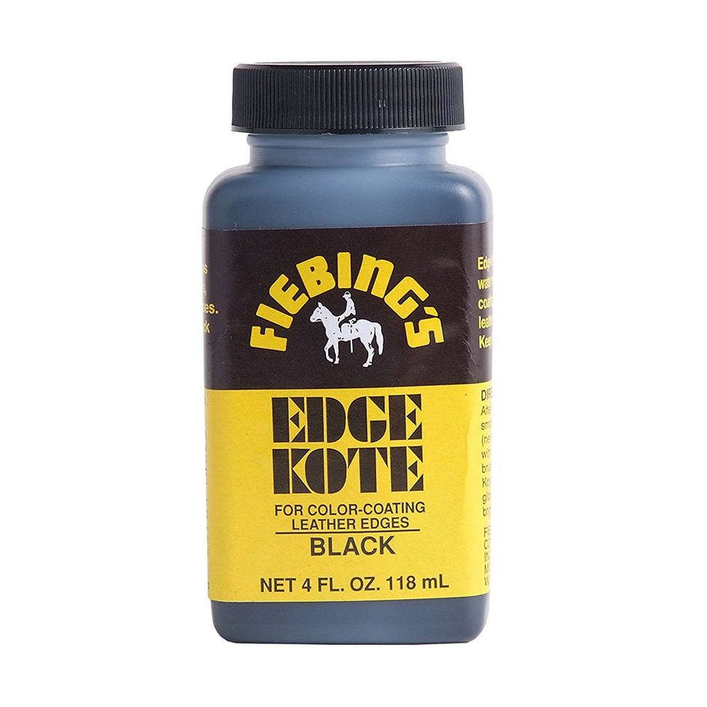 Fiebing's Edge Kote - 4 oz - Black - Brown - Leather Top Coat Finish ...