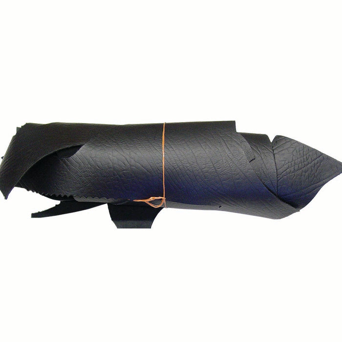 Black Strap Leather Pieces 5 lb Bundle - 8 oz Croc Print Cowhide Scraps