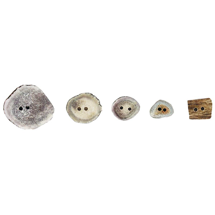 Antler Buttons for Crafts - 12 pack
