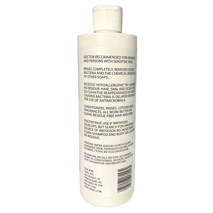 Sensi-Clean Scent Free Hypoallergenic Shampoo & Body Gel