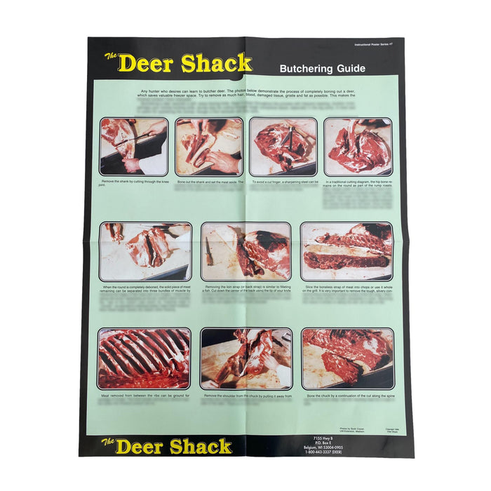 Deer Butchering Guide Poster