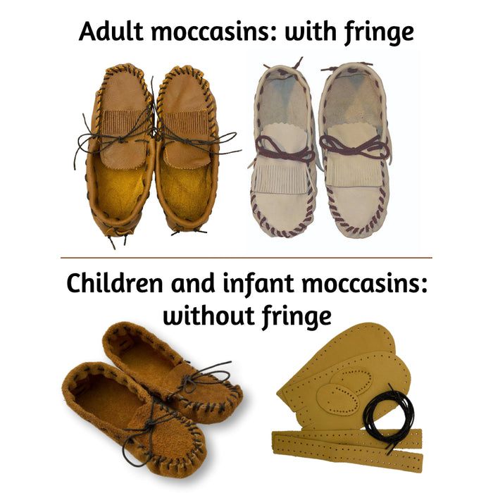 Make your own Moccasins - DIY Leather Moccasin Craft Project - Men - Women - Children - Infant - Handmade Moccasins Kit