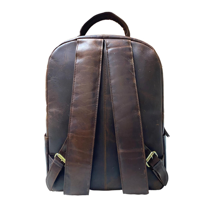 Brown Leather Backpack for Men and Women