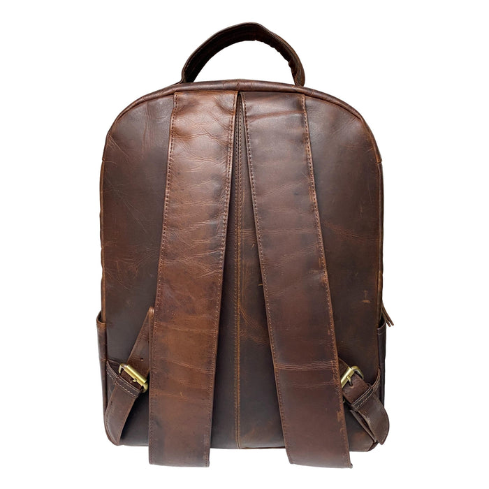 Brown Leather Backpack for Men and Women - Quality Travel, Work, or School Bag